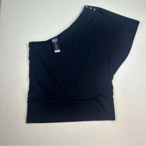 Black One-Shoulder Top White House Black Market
